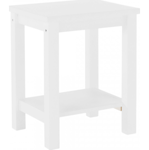 Tempo Kondela Noční stolek FOSIL, masív/bílá + kupón KONDELA10 na okamžitou slevu 3% (kupón uplatníte v košíku)