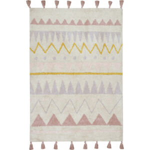 Lorena Canals Bio koberec kusový, ručně tkaný Aztecaal-Vintage Nude žlutá, šedá, růžová 120x160 cm
