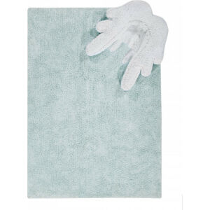 Lorena Canals Bio koberec kusový, ručně tkaný Puffy Wings bílá, modrá 120x
