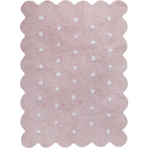 Lorena Canals Pro zvířata: Pratelný koberec Biscuit bílá, růžová 120x