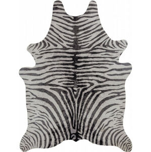 Flair Rugs Kusový koberec Faux Animal Zebra Print bílá, černá 155x190 tvar kožešiny