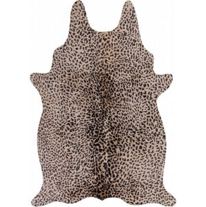 Flair Rugs Kusový koberec Faux Animal Leopard Print hnědá, béžová 155x190 tvar kožešiny