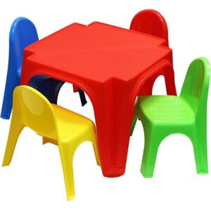 3toysm Dětský plastový stoleček s židlemi multicolor DS3T0885